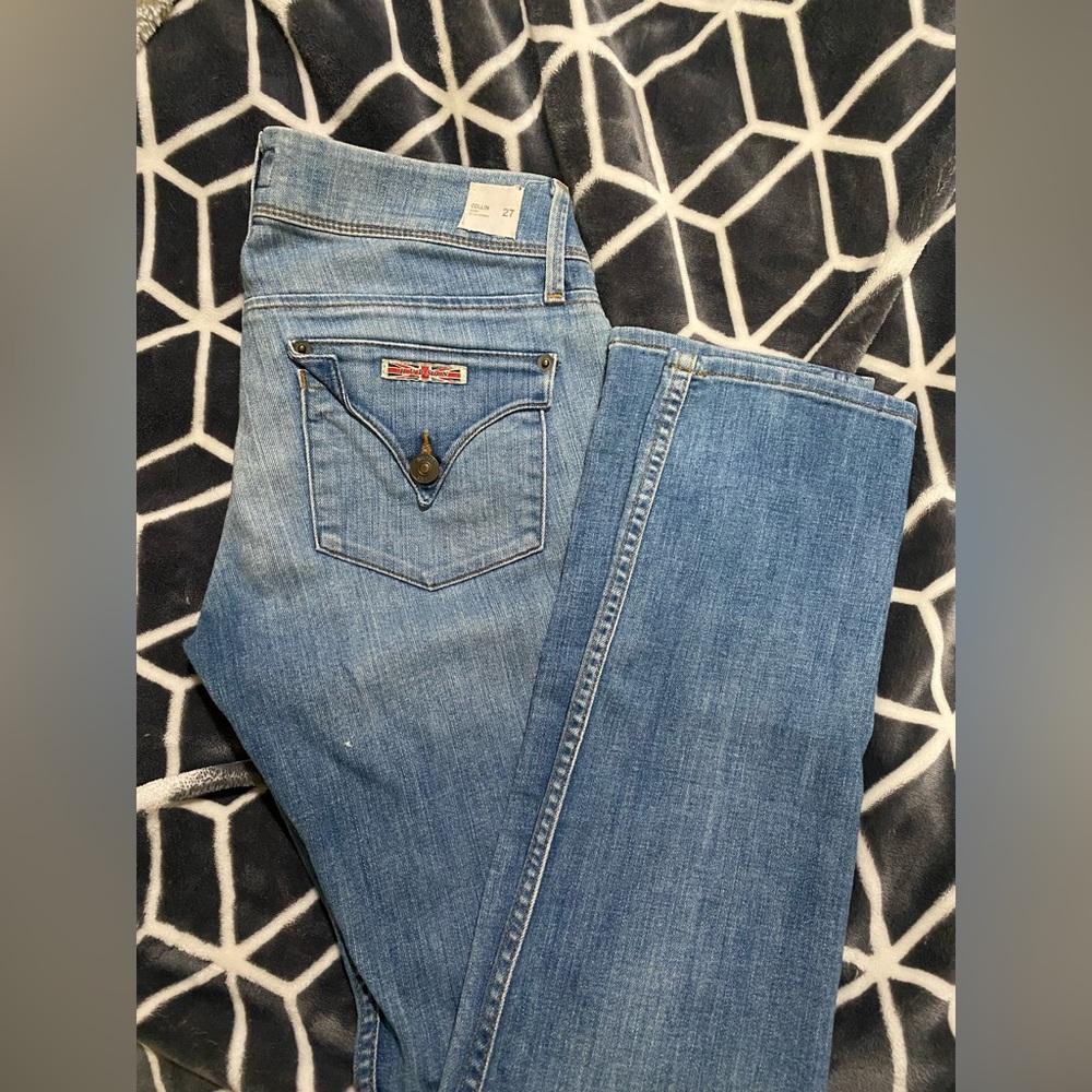 Hudson light wash straight leg Jeans